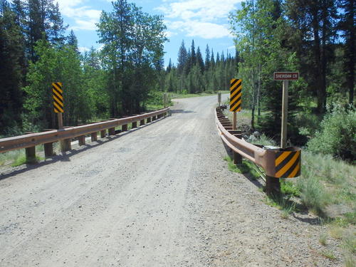 GDMBR: We ate lunch on the other side of Sheridan Creek and we had to put on DEET.